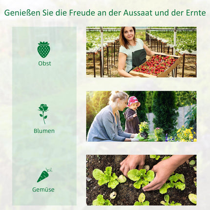 Kasfoliekas 3,97 x 3,02 x 2 m met UV-bescherming, winddicht tomatenhuis met stalen zijdeur in wit