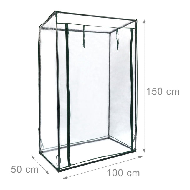 Greenhouse for tomatoes with sloping roof