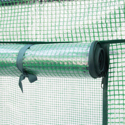 Greenhouse for tomatoes with sloping roof
