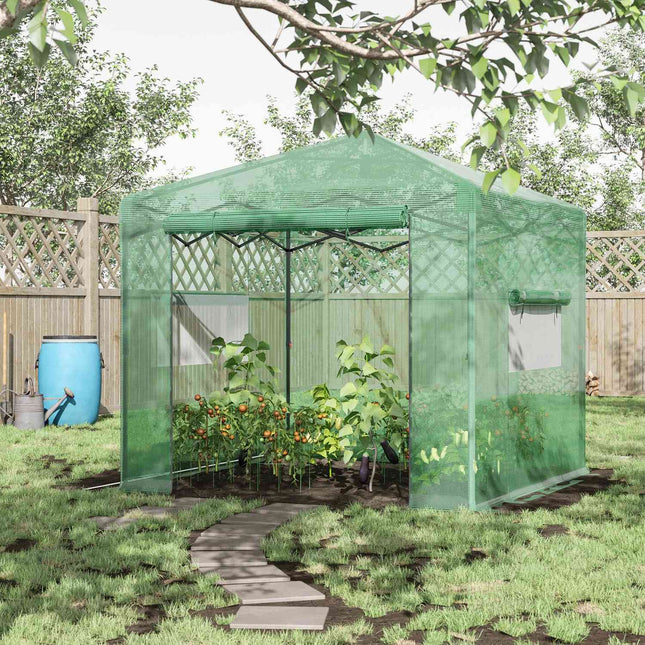Greenhouse for plants, Roll-Up Door & Window, 238x178x240cm