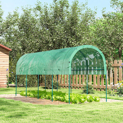 Greenhouse with Arch Roof, 400x120x170 cm, Steel Frame