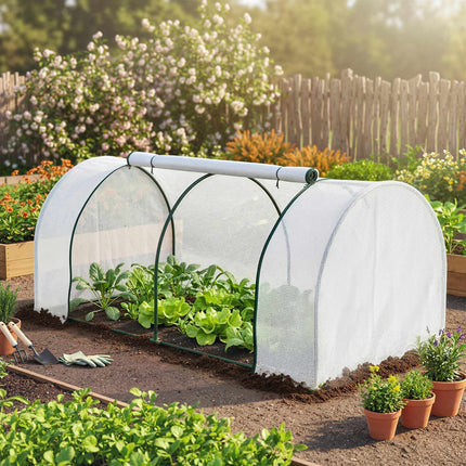Greenhouse with PE Mesh Cover, Steel Frame, 200x100x80 cm