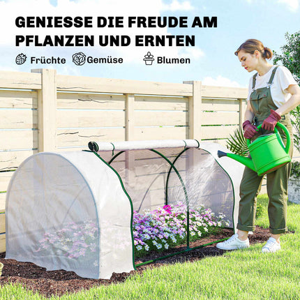 Greenhouse with PE Mesh Cover, Steel Frame, 200x100x80 cm