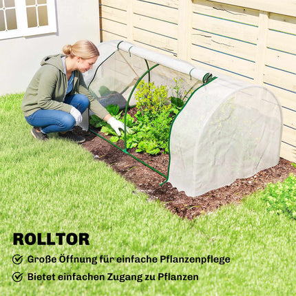 Greenhouse with PE Mesh Cover, Steel Frame, 200x100x80 cm