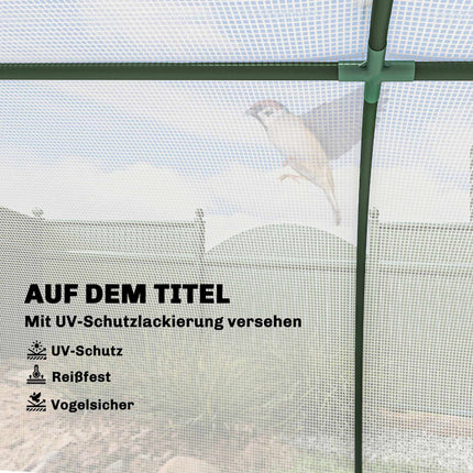 Greenhouse with PE Mesh Cover, Steel Frame, 200x100x80 cm