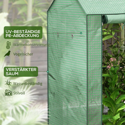 Greenhouse with Roll-Up Door, 100x80x150 cm, UV-Resistant