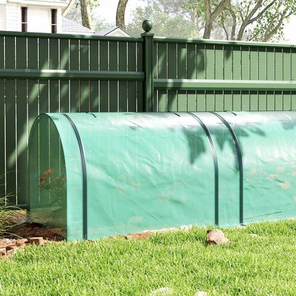 Greenhouse with Roll-Up Zipper Doors, 350 x 100 x 80 cm