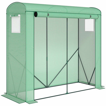 Greenhouse with Steel Frame and PE Cover, 200x75x188 cm