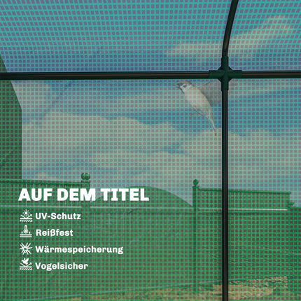 Greenhouse with Steel Frame and PE Cover, 200x75x188 cm
