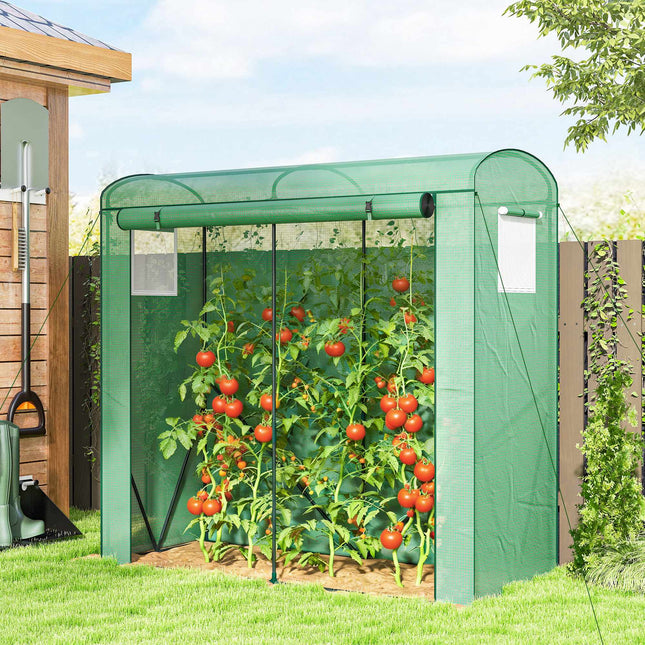 Greenhouse with Steel Frame and PE Cover, 200x75x188 cm