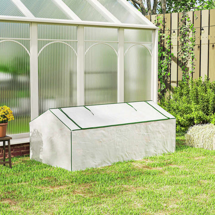 Greenhouse with Windows, PE Cover, 180 x 90 x 70 cm, White