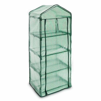 Greenhouse with net-reinforced PE foil