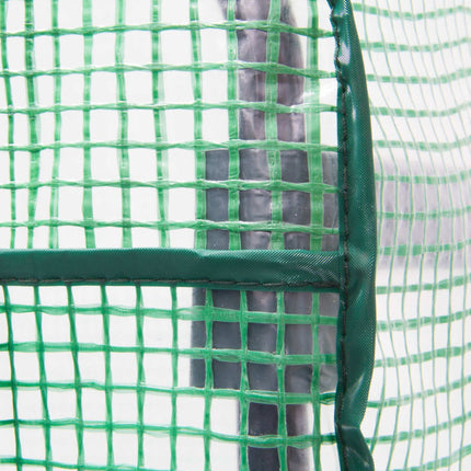 Greenhouse with net-reinforced PE foil