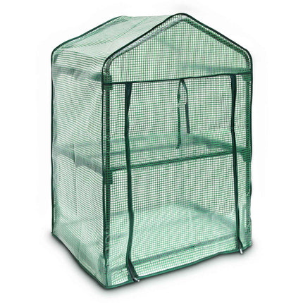 Greenhouse with net-reinforced PE foil