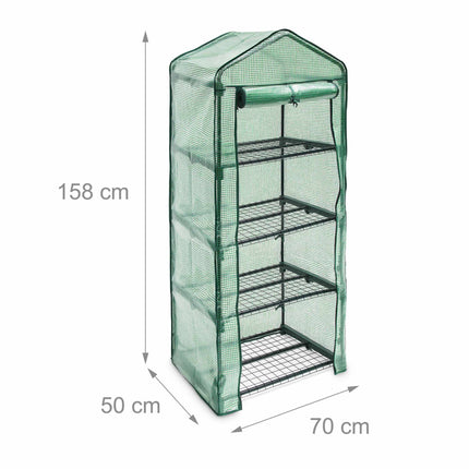 Greenhouse with net-reinforced PE foil