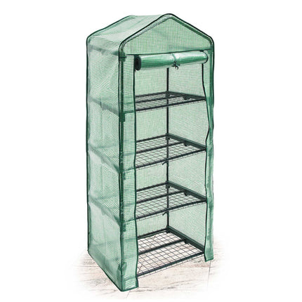 Greenhouse with net-reinforced PE foil