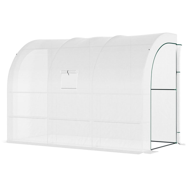 Greenhouse with shelves & windows, Steel frame, 300x150x213 cm
