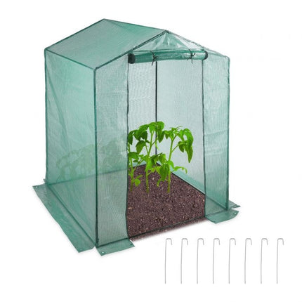 Greenhouse with walk-in foil