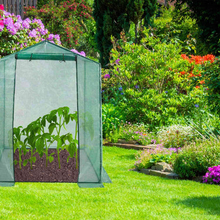 Greenhouse with walk-in foil