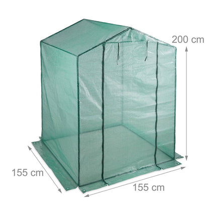 Greenhouse with walk-in foil