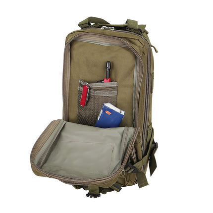 Green small tourist backpack 23243