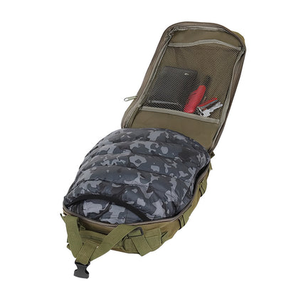 Green small tourist backpack 23243