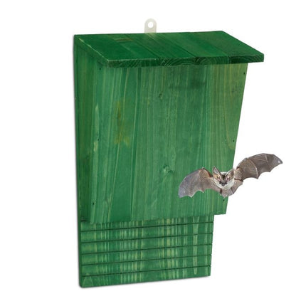 Green wooden bat box
