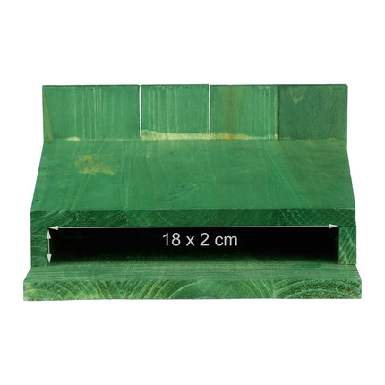 Green wooden bat box