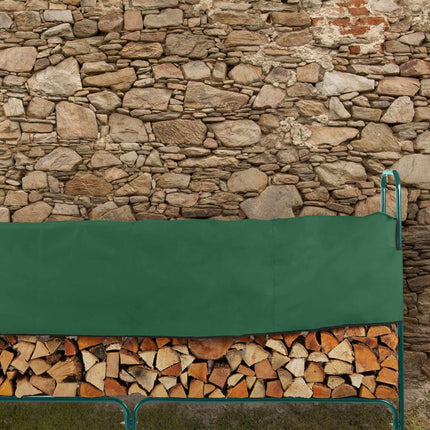 Green wood rack with lid