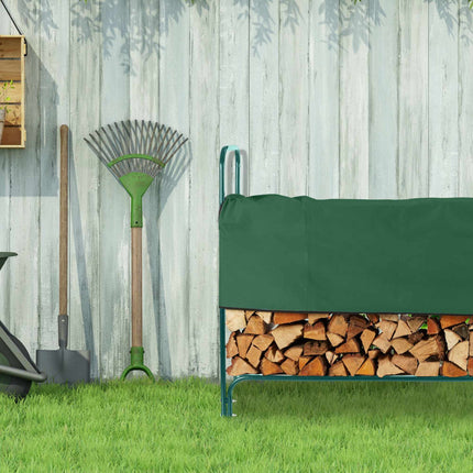 Green wood rack with lid