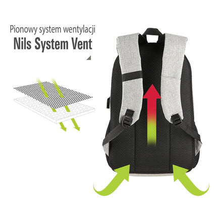 Grey Backpack – Large Capacity, Durable Material