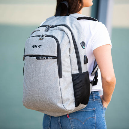 Grey Backpack – Large Capacity, Durable Material