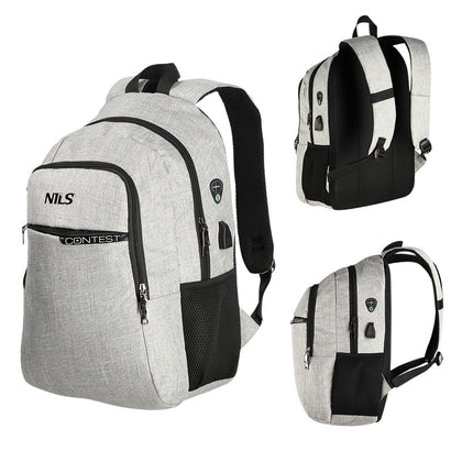 Grey Backpack – Large Capacity, Durable Material