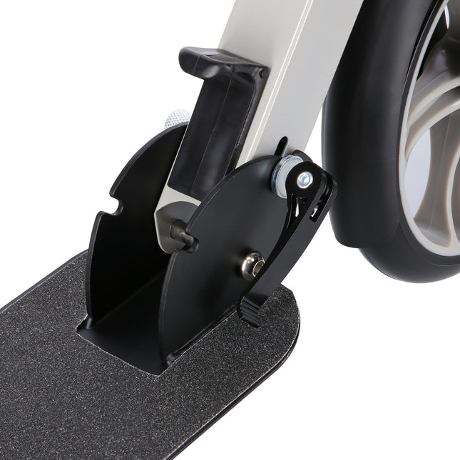 Grey Kick Scooter, Foldable, Adjustable Height