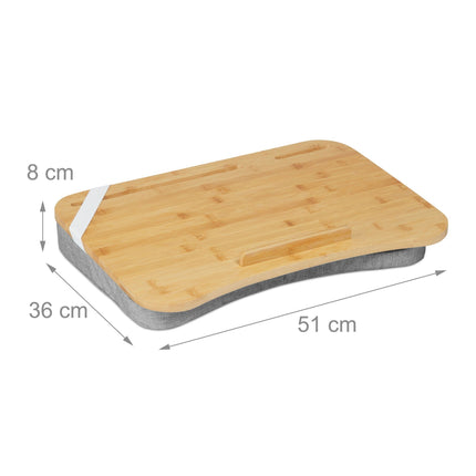 Grey Lapdesk with Bamboo Tray