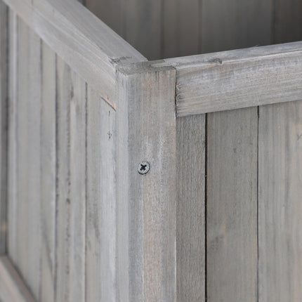 Grey Planter Box with Trellis