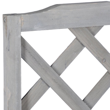 Grey Planter Box with Trellis