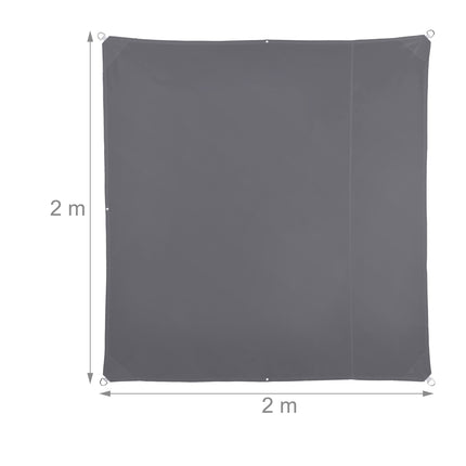 Grey Square Shade Sail, UV Protection, Water-Repellent