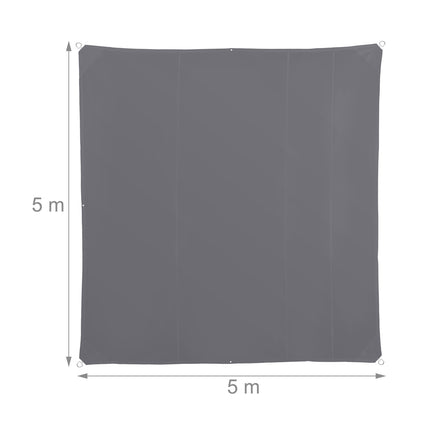 Grey Square Shade Sail, UV Protection, Weatherproof