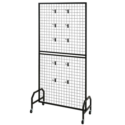 Grid Wall Panels 2-Pack, 898 x 1798 mm, Wheels, Hooks