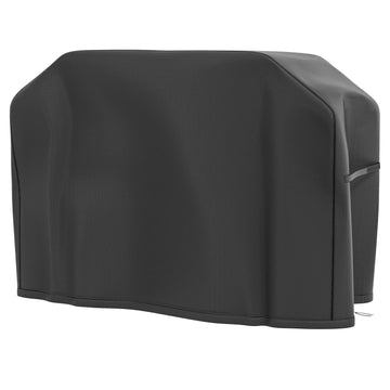 Weatherproof grill cover, Velcro, Oxford, black, 124x61x91 cm
