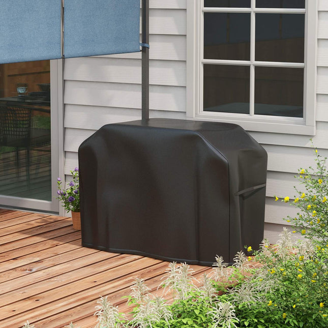 Weatherproof grill cover, Velcro, Oxford, black, 124x61x91 cm