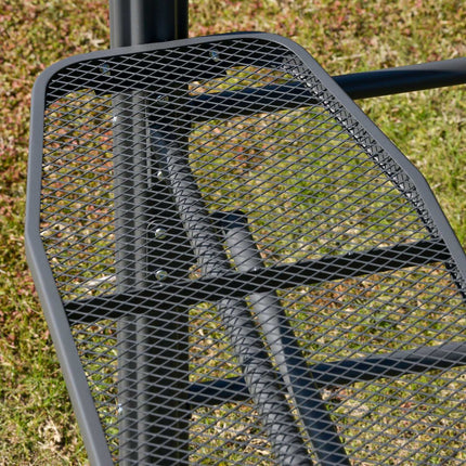 Grill pavilion with flame protection, 2 shelves, 240x150cm, grey