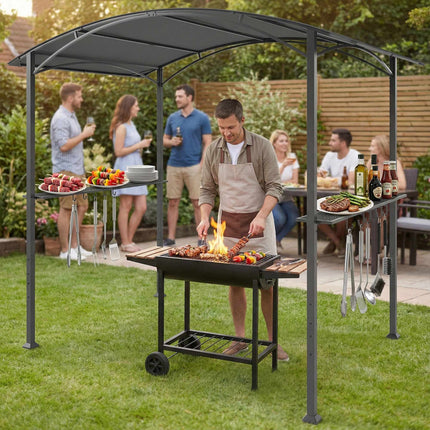 Grill Pavilion 245x152 cm, Fireproof Roof, Steel Frame