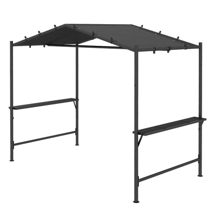 Weatherproof barbecue pavilion 3x1.5M with shelves, steel
