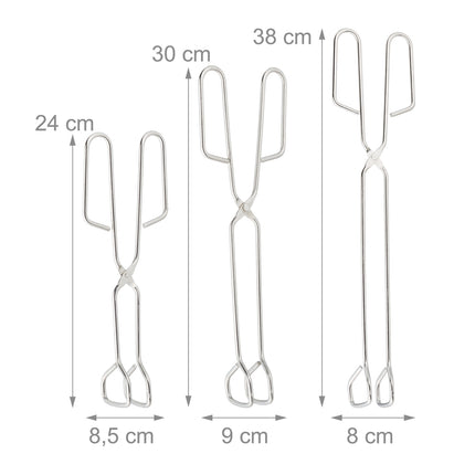 Grill Tongs Set of 3 – Stainless Steel BBQ Tools