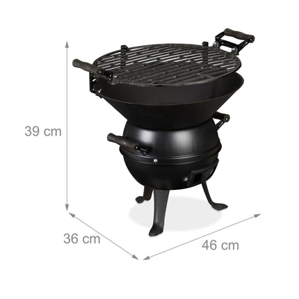Grill barrel in cast iron