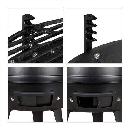 Grill barrel in cast iron