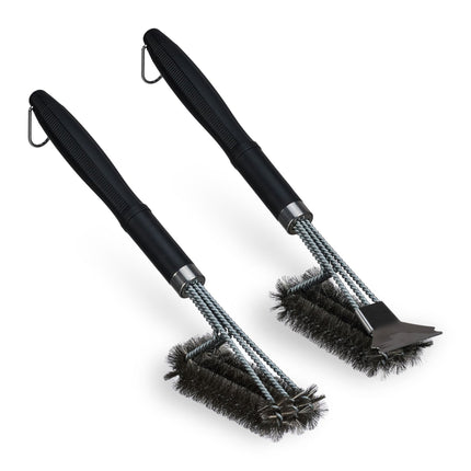Grill brush stainless steel set of 2