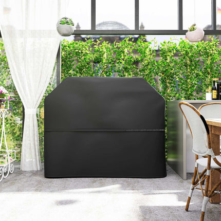 Grillhoes BBQ-hoes weerbestendige gasgrillhoes met klittenbandsluitingen, 600D Oxford, zwart, 147 x 61 x 122 cm |